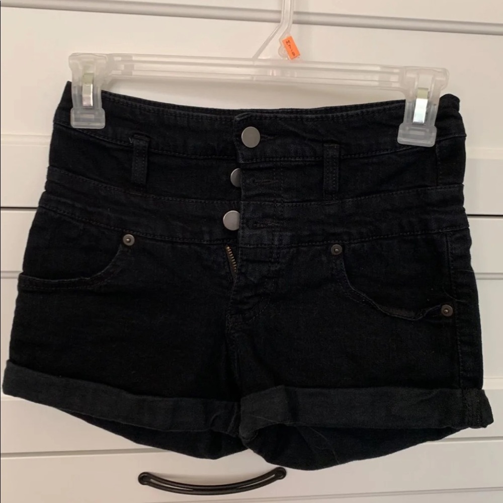 black highwaisted shorts